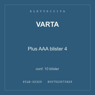 Varta Plus AAA blister 4 — conf. 10 blister