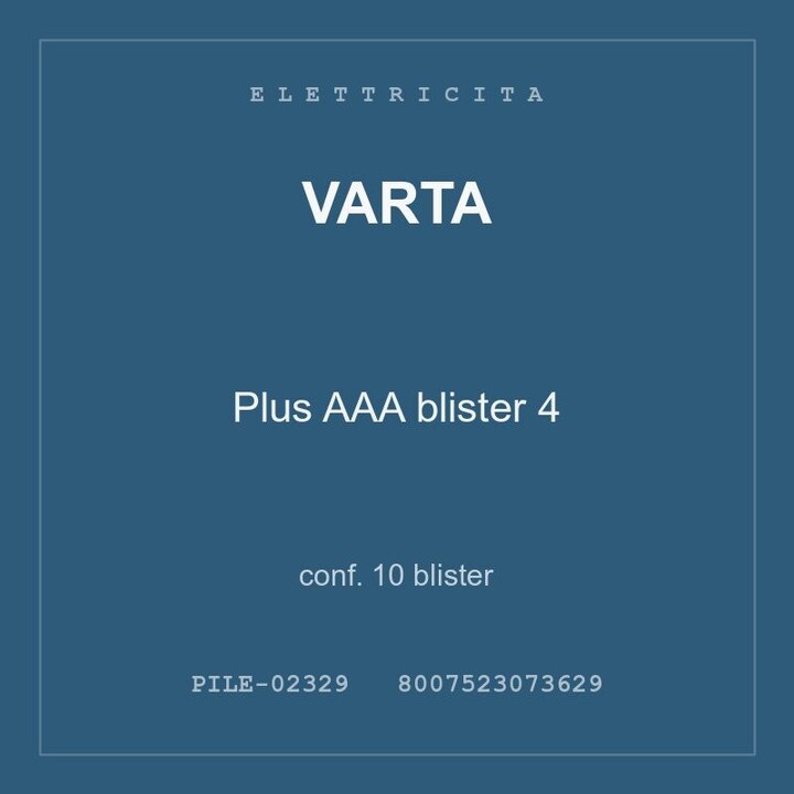 Varta Plus AAA blister 4 — conf. 10 blister