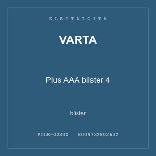 Varta Plus AAA blister 4 — conf. 3 pz