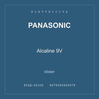Panasonic Alcaline 9V — conf. 2 pz