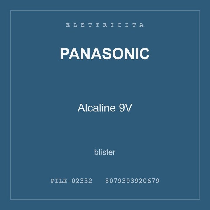 Panasonic Alcaline 9V — conf. 2 pz