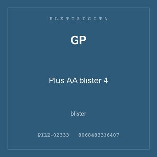 GP Plus AA blister 4 — conf. 2 pz