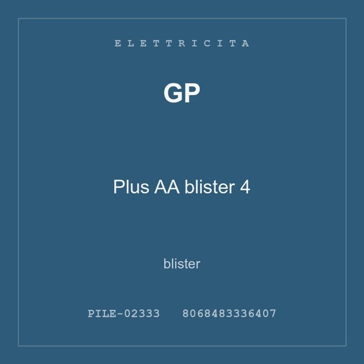 GP Plus AA blister 4 — conf. 2 pz