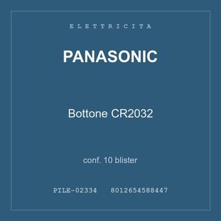 Panasonic Bottone CR2032 — conf. 5 blister