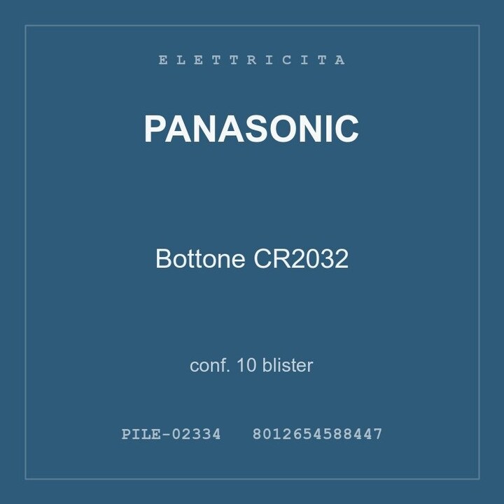 Panasonic Bottone CR2032 — conf. 5 blister