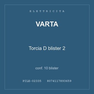 Varta Torcia D blister 2 — conf. 20 blister