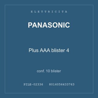 Panasonic Plus AAA blister 4 — conf. 20 blister