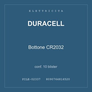 Duracell Bottone CR2032 — conf. 5 blister