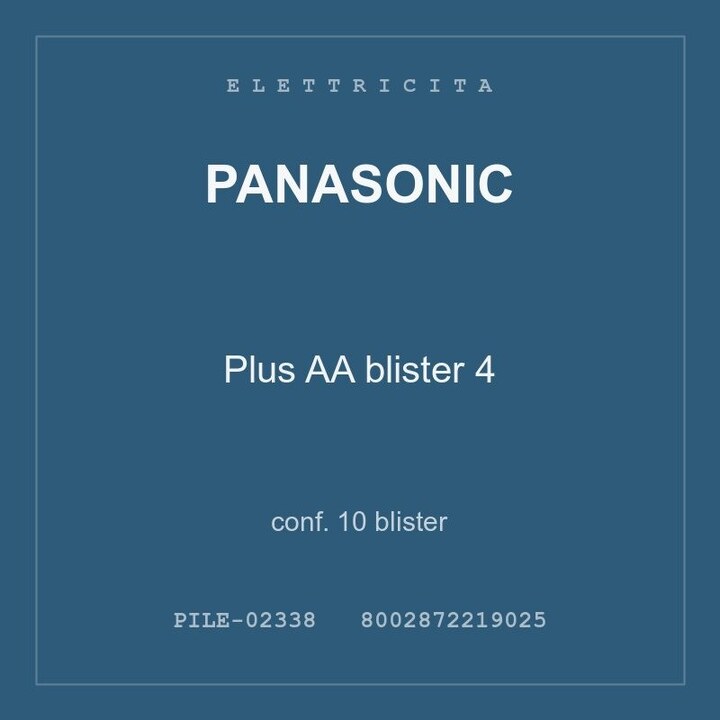 Panasonic Plus AA blister 4 — conf. 30 blister