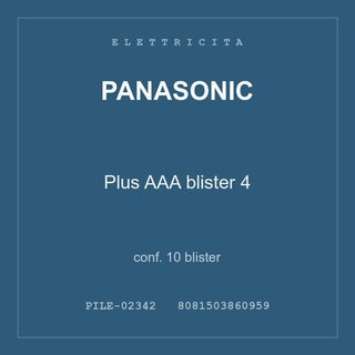 Panasonic Plus AAA blister 4 — conf. 30 blister