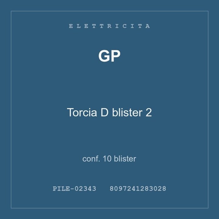GP Torcia D blister 2 — conf. 5 blister