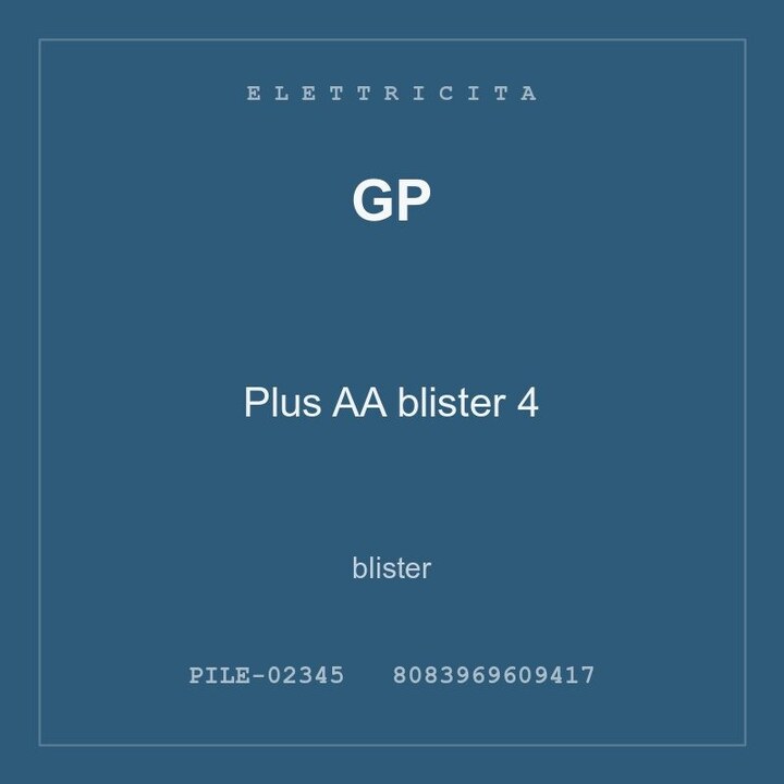 GP Plus AA blister 4 — conf. 3 pz