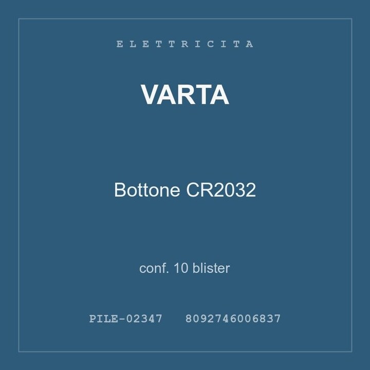 Varta Bottone CR2032 — conf. 20 blister