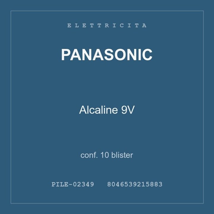 Panasonic Alcaline 9V — conf. 20 blister