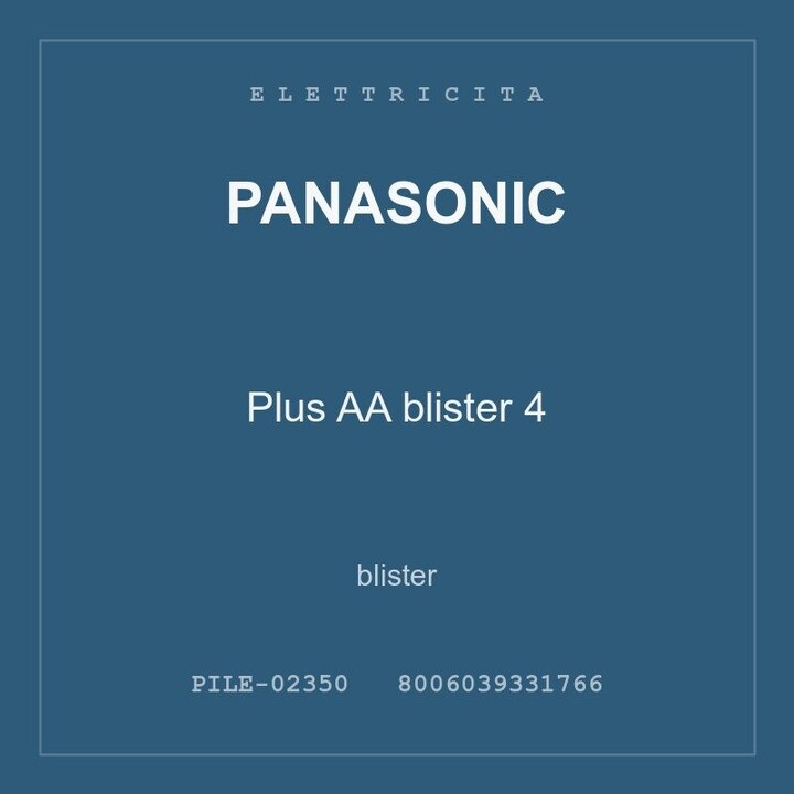 Panasonic Plus AA blister 4 — blister