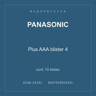Panasonic Plus AAA blister 4 — conf. 2 blister