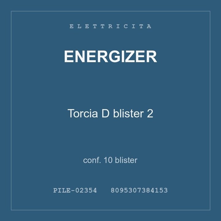 Energizer Torcia D blister 2 — conf. 5 blister