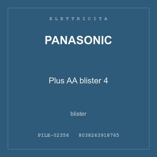Panasonic Plus AA blister 4 — conf. 2 pz