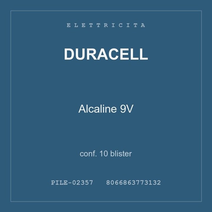 Duracell Alcaline 9V — conf. 5 blister