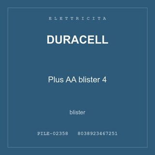 Duracell Plus AA blister 4 — conf. 4 pz
