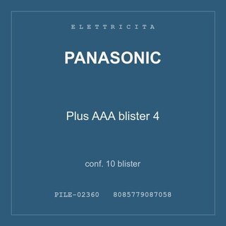 Panasonic Plus AAA blister 4 — conf. 40 blister