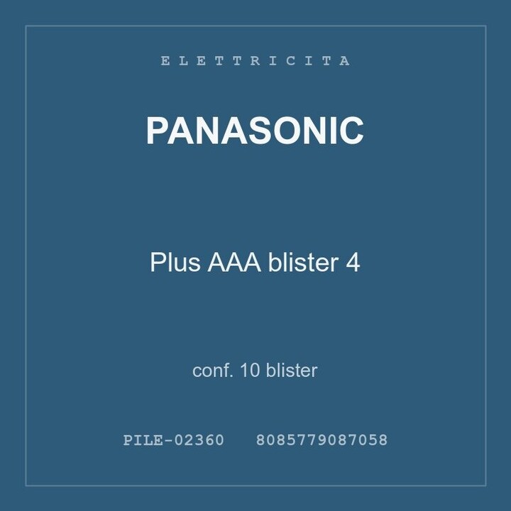 Panasonic Plus AAA blister 4 — conf. 40 blister