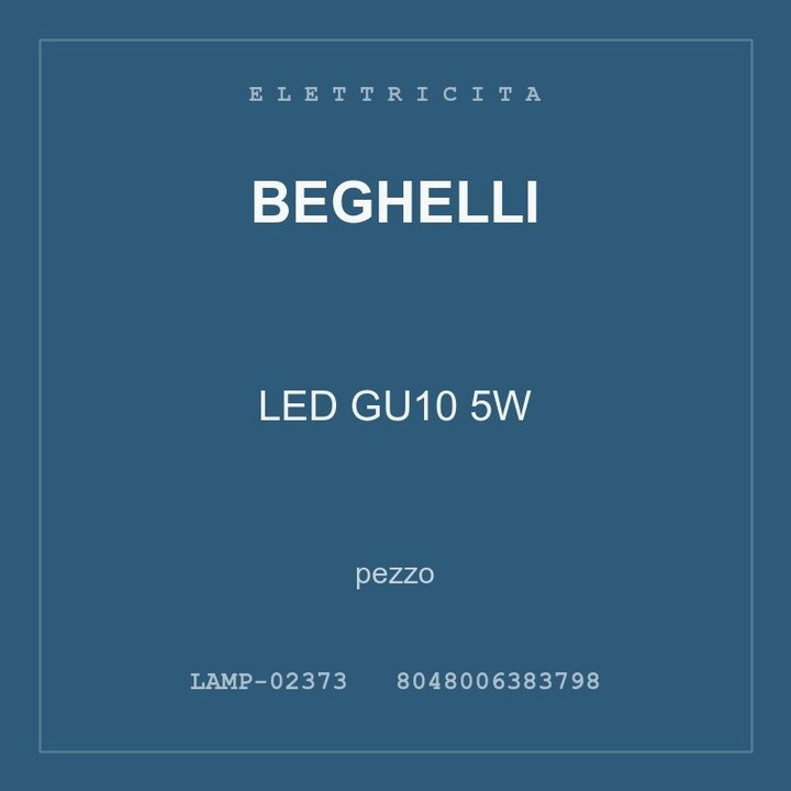 Beghelli LED GU10 5W — conf. 3 pz