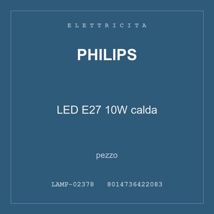 Philips LED E27 10W calda — pezzo