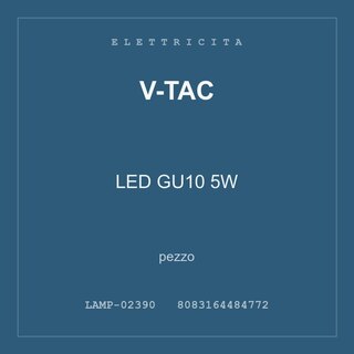 V-Tac LED GU10 5W — pezzo