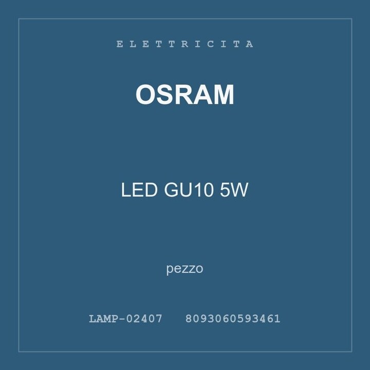 Osram LED GU10 5W — pezzo