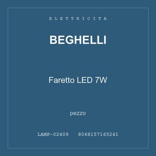 Beghelli Faretto LED 7W — pezzo