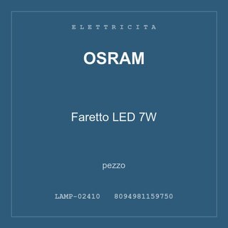 Osram Faretto LED 7W — pezzo