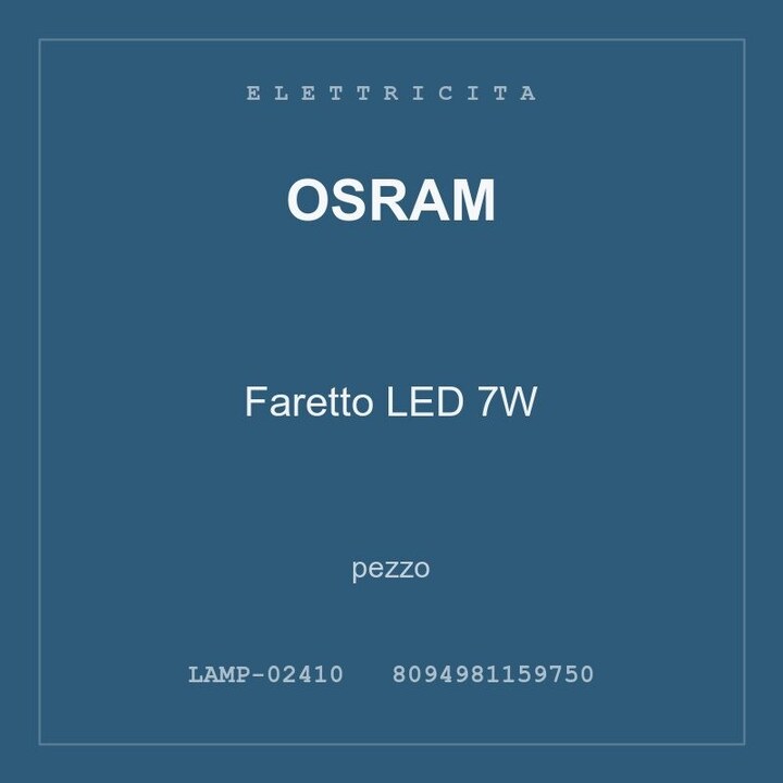 Osram Faretto LED 7W — pezzo