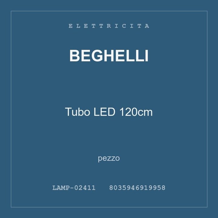 Beghelli Tubo LED 120cm — conf. 2 pz