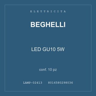 Beghelli LED GU10 5W — conf. 5 pz