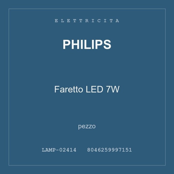 Philips Faretto LED 7W — pezzo