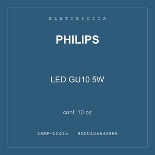 Philips LED GU10 5W — conf. 10 pz