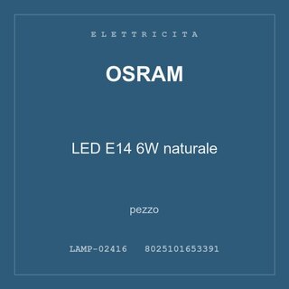 Osram LED E14 6W naturale — conf. 4 pz