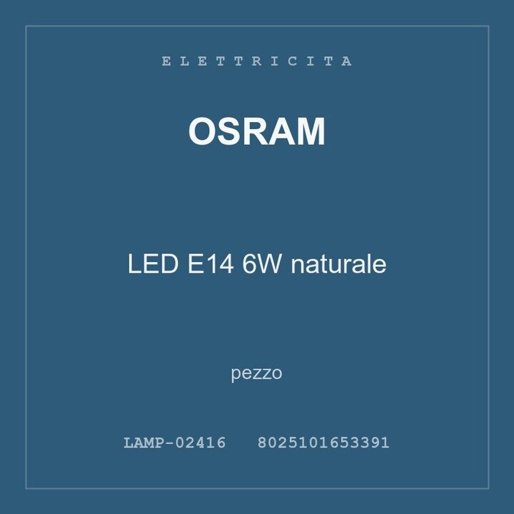 Osram LED E14 6W naturale — conf. 4 pz