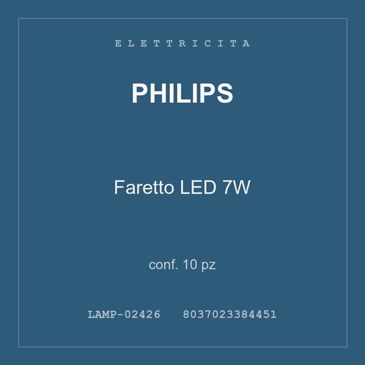 Philips Faretto LED 7W — conf. 10 pz