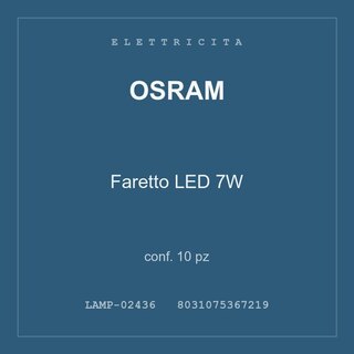 Osram Faretto LED 7W — conf. 5 pz