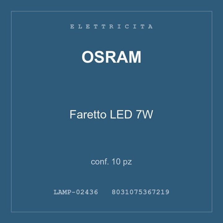 Osram Faretto LED 7W — conf. 5 pz