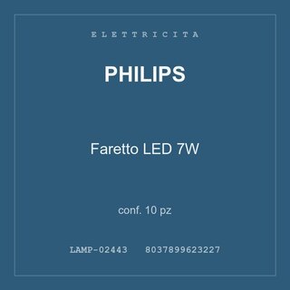 Philips Faretto LED 7W — conf. 5 pz