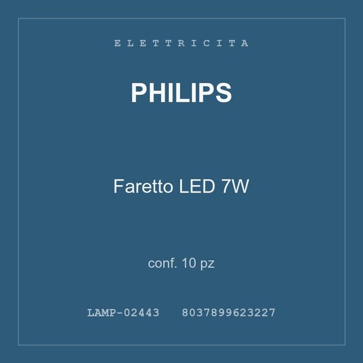 Philips Faretto LED 7W — conf. 5 pz