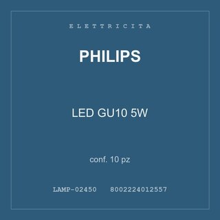 Philips LED GU10 5W — conf. 5 pz