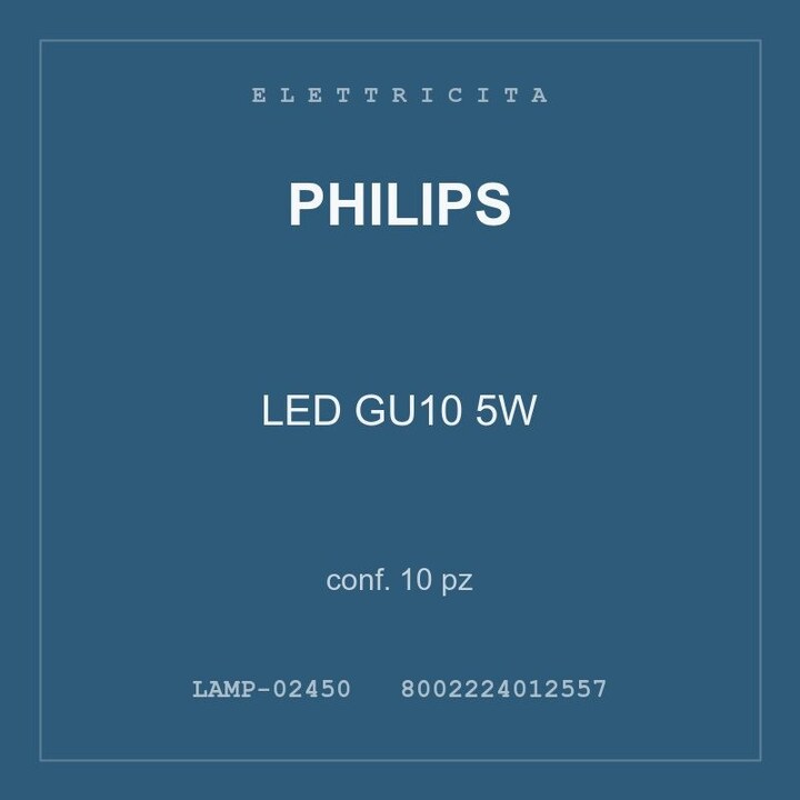 Philips LED GU10 5W — conf. 5 pz