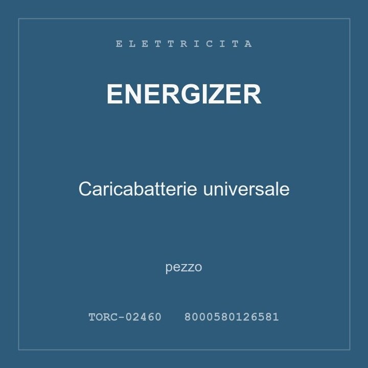 Energizer Caricabatterie universale — pezzo