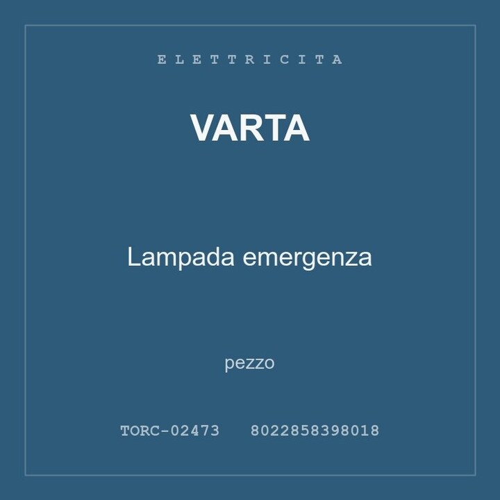 Varta Lampada emergenza — conf. 2 pz