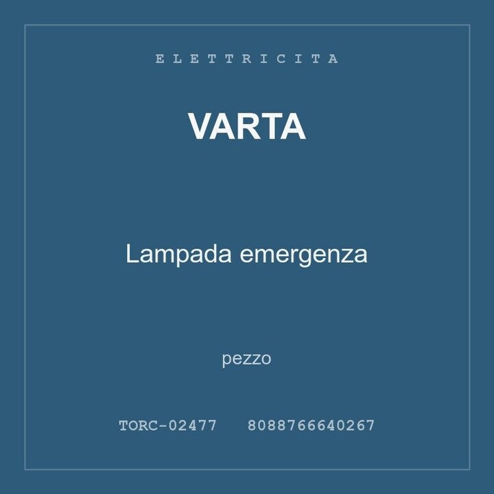 Varta Lampada emergenza — conf. 3 pz