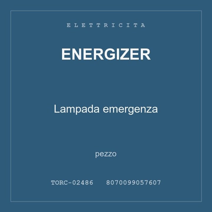 Energizer Lampada emergenza — pezzo